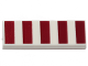 Part No: 63864pb188  Name: Tile 1 x 3 with 5 Dark Red Stripes Pattern