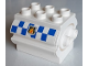Part No: 6429pb07  Name: Duplo Container Water Container with Fire Badge on Blue and White Checkered Background Pattern on Both Sides (Stickers) - Set 7844