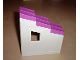 Part No: 6463c02  Name: Duplo Wall 2 x 6 x 6 with Window Right and Dark Pink Roof Slope 33 2 x 6 with Stepped Shingles