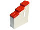 Part No: 6464c01  Name: Duplo Wall 2 x 6 x 6 with Window Left and Red Roof Slope 33 2 x 6 with Stepped Shingles