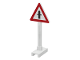 Part No: 649p02  Name: Road Sign Triangle with Road Crossing Pattern