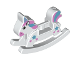 Part No: 65108pb01  Name: Duplo Rocking Horse with Stars and Horn Pattern (Unicorn)
