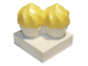 Part No: 65188pb01  Name: Duplo Cupcakes with Molded Bright Light Yellow Swirl Icing Pattern