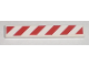 Part No: 6636pb020R  Name: Tile 1 x 6 with Red and White Danger Stripes Pattern Right (Sticker) - Set 7592
