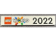 Part No: 6636pb317  Name: Tile 1 x 6 with 'LEGO World 2022' and LEGO Logo Pattern