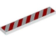 Part No: 6636pb352  Name: Tile 1 x 6 with Red Danger Stripes Pattern