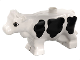 Part No: 6673c01pb01  Name: Duplo Cow Adult, Segmented Legs with Eyes and Black Spots Pattern