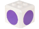 Part No: 66855pb05  Name: Brick, Modified Cube, 4 Studs on Top with Dark Purple Circle Pattern on All Sides (Super Mario Purple Toad Cap)