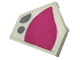 Part No: 66956pb08  Name: Wedge 2 x 2 x 2/3 Pointed with Dark Pink Shape and Light Bluish Gray Spots Pattern (Pua Left Ear) (Sticker) - Set 43226