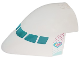 Part No: 67241pb03  Name: Aircraft Fuselage Forward Top Curved 8 x 12 x 6 with 6 Window Panes with Molded Trans-Light Blue Glass and Dark Pink Flamingo with Bright Light Orange Beak and Medium Azure Heart Pattern on Both Sides (Stickers) - Set 41429