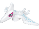 Part No: 6937pb01  Name: Dinosaur Pteranodon with 1 Stud with Black Eyes with Magenta Borders, Medium Azure Webbing Pattern (Marvel Ghostosaurus)