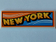 Part No: 69729pb037  Name: Tile 2 x 6 with 'NEW YORK' Wave on Blue and Orange Background Pattern (Sticker) - Set 40519