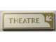 Part No: 69729pb177  Name: Tile 2 x 6 with Gold 'THEATRE' Pattern (Sticker) - Set 41714