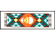 Part No: 69729pb209  Name: Tile 2 x 6 with Rug with Tassels, Chick Hatching from Egg and Pixelated Triangles Pattern (Sticker) - Set 40449