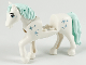Part No: 69820c01pb01  Name: Horse, Friends Style with 2 x 2 Cutout and Movable Neck with Fixed Flexible Rubber Light Aqua Tail and Mane with Metallic Light Blue Eyes, Sparkles and Dots Pattern