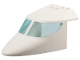 Part No: 69953pb02  Name: Aircraft Fuselage Forward Top Curved 6 x 10 x 4 with 2 Window Panes with Molded Trans-Light Blue Glass Pattern