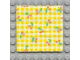 Part No: 71763  Name: Scala Cloth Blanket 7 x 7 with Yellow Check Stripes and Cherries Pattern