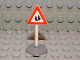 Part No: 747pb06c01  Name: Road Sign with Post, Triangle with Pedestrian Crossing 2 People Pattern, Type 1 Base