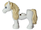 Part No: 75498pb03  Name: Horse / Pony, Friends with 1 x 1 Cutout with Molded Tan Mane and Tail and Printed Sand Blue Eyes and Black Eyebrows Pattern