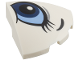 Part No: 76797pb05L  Name: Slope, Curved 3 x 3 Corner Round with Black Eyebrow, Eyelashes, Dark Blue and Bright Light Blue Eyes Pattern Model Left Side