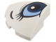 Part No: 76797pb05R  Name: Slope, Curved 3 x 3 Corner Round with Black Eyebrow, Eyelashes, Dark Blue and Bright Light Blue Eyes Pattern Model Right Side