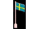 Part No: 776p02  Name: Flag on Flagpole, Wave with Sweden Pattern - No Bottom Lip