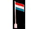 Part No: 776p07  Name: Flag on Flagpole, Wave with Netherlands Pattern - No Bottom Lip
