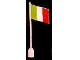 Part No: 776p08  Name: Flag on Flagpole, Wave with Italy Pattern - No Bottom Lip