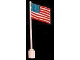 Part No: 776p15  Name: Flag on Flagpole, Wave with United States (48 stars) Pattern - No Bottom Lip