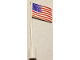 Part No: 776p16  Name: Flag on Flagpole, Wave with United States (50 stars) Pattern - No Bottom Lip
