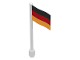 Part No: 777p01ridged  Name: Flag on Flagpole, Wave with Germany Pattern, Ridged Flagpole