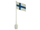 Part No: 777p04  Name: Flag on Flagpole, Wave with Finland Pattern