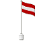 Part No: 777p06  Name: Flag on Flagpole, Wave with Austria Pattern