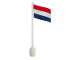 Part No: 777p07  Name: Flag on Flagpole, Wave with Netherlands Pattern