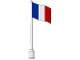 Part No: 777p10  Name: Flag on Flagpole, Wave with France Pattern
