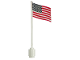 Part No: 777p15  Name: Flag on Flagpole, Wave with United States (50 stars) Pattern
