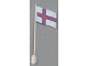 Part No: 777pb02  Name: Flag on Flagpole, Wave with Faroe Pattern