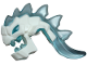 Part No: 7878pb01  Name: Minifigure, Head, Modified Alien Monster with Molded Trans-Light Blue Eyes, Teeth, Spikes and Tail Pattern