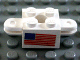 Part No: 792c03pb02  Name: Arm Holder Brick 2 x 2 with Top Hole with Arms with American Flag Pattern (Sticker) - Sets 367-1 / 565-1