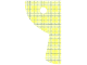 Part No: 79418  Name: Cloth Curtain Left with Bright Light Yellow and Sand Blue Plaid Pattern - Traditional Starched Fabric