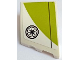 Part No: 80178pb015  Name: Wedge 3 x 2 Right No Studs with Lime Panel, Black Line and SW Galactic Republic Logo Pattern (Sticker) - Set 75333