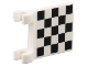 Part No: 80326pb028  Name: Flag 2 x 2 Square with Flared Edge with Checkered Pattern on Both Sides, Black Corners