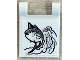 Part No: 80326pb034L  Name: Flag 2 x 2 Square with Flared Edge with Wave with Fish Pattern Model Left Side (Sticker) - Set 40906