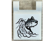 Part No: 80326pb034R  Name: Flag 2 x 2 Square with Flared Edge with Wave with Fish Pattern Model Right Side (Sticker) - Set 40906