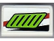 Part No: 85984pb022L  Name: Slope 30 1 x 2 x 2/3 with Lime Air Intake Pattern Model Left (Sticker) - Set 8899