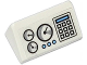 Part No: 85984pb052  Name: Slope 30 1 x 2 x 2/3 with 3 Gauges, Keypad and 3 Medium Blue Buttons Pattern (Sticker) - Set 60036