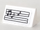 Part No: 85984pb411  Name: Slope 30 1 x 2 x 2/3 with Music Notes / Musical Score Pattern (Sticker) - Set 71006