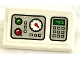 Part No: 85984pb459  Name: Slope 30 1 x 2 x 2/3 with Control Panel with Buttons, Green and Red Lights, White Gauge and Keypad Pattern (Sticker) - Set 75882