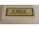 Part No: 85984pb494  Name: Slope 30 1 x 2 x 2/3 with 'T-REX' on Tan Sign Pattern (Sticker) - Set 76961
