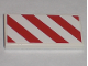 Part No: 87079pb0001R  Name: Tile 2 x 4 with Red and White Danger Stripes Pattern Right (Sticker) - Set 7593